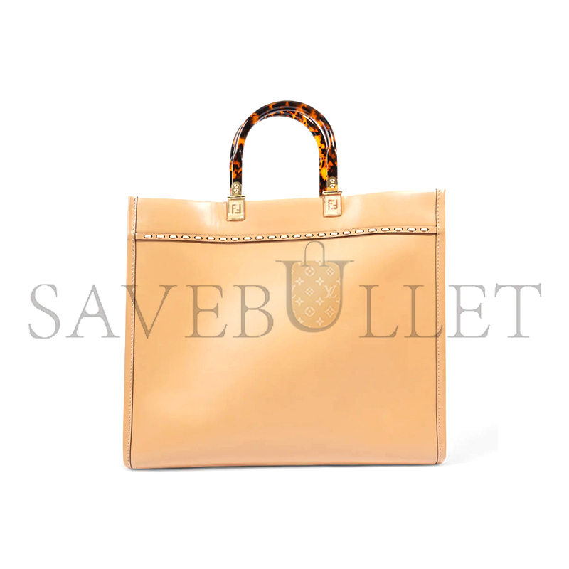 F**di beige leather and python medium sunshine shopper tote (36*31*12cm)